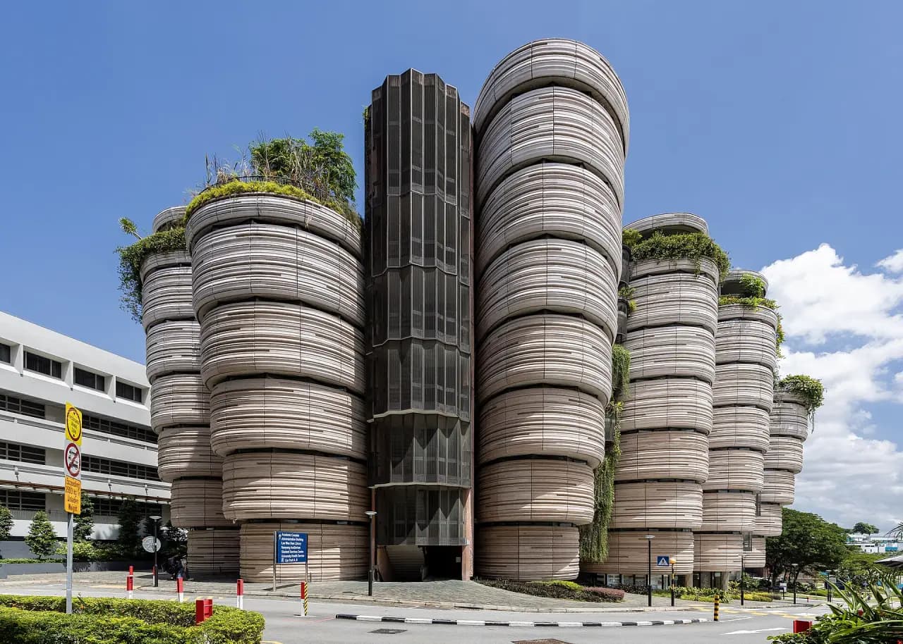 The Hive building at Nanyang Technological University