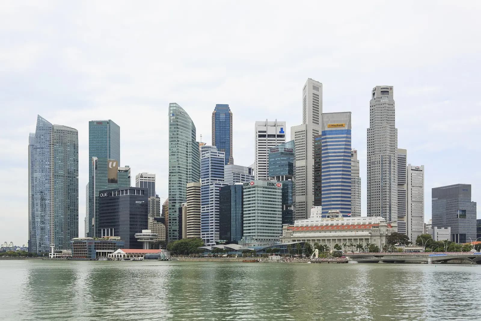 Marina Bay skyline in Singapore